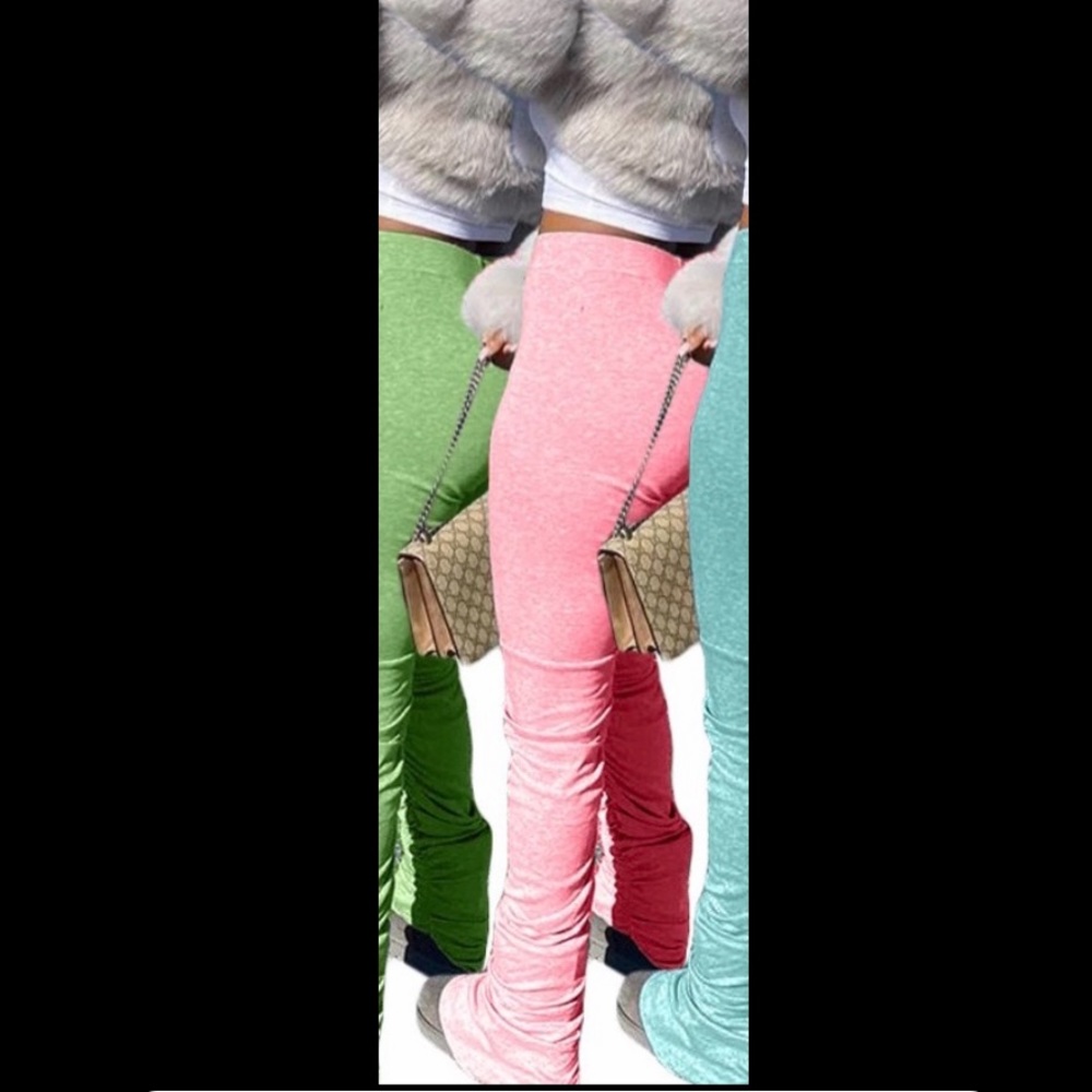 Pink Petal Stacked Pants 🌸
